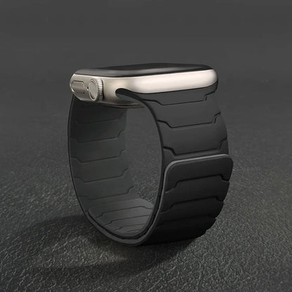 Magnetic Silicone Strap for Apple Watch – Adjustable Band (38–49mm, Ultra & Series Compatible)
