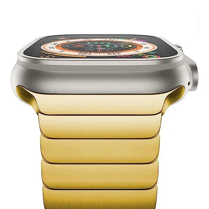 Titanium Color Strap for Apple Watch Band Ultra 2 49mm 45mm 44mm 42mm 41mm 40mm Stainless Steel Bracelet IWatch 9 8 7 6 SE 5 4