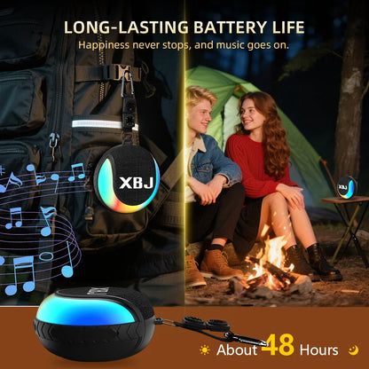 XBJ Waterproof Bluetooth Speaker – Floating LED Shower & Outdoor Speaker