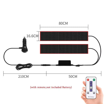 Devil Eye LED Pixel Panel Light – Remote Control Scrolling Display for Car & Truck 12V/24V