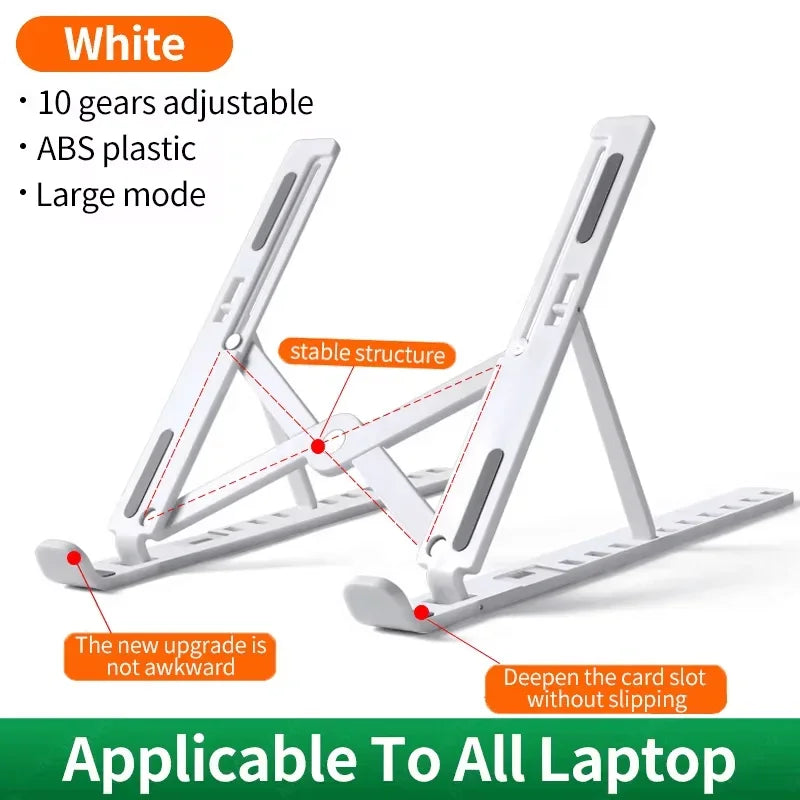 Adjustable Laptop Stand – Foldable Portable Holder for Notebook, MacBook & Tablets