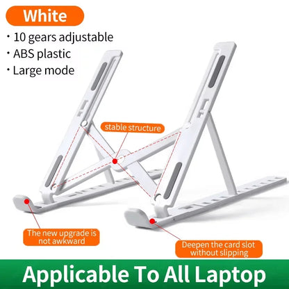 Adjustable Laptop Stand – Foldable Portable Holder for Notebook, MacBook & Tablets