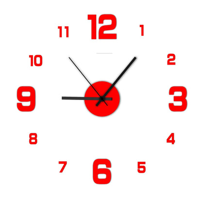Creative Frameless DIY Wall Clock – Modern Silent Wall Decoration for Living Room & Office