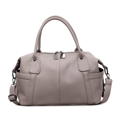 Luxury Women Shoulder Bag Soft Leather Retro Solid Color Crossbody Bags Large Capacity Handbags Fashion Travel Commuter Tote Sac