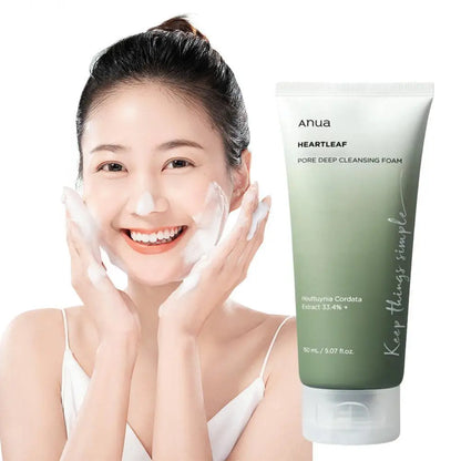  Deep Pore Cleanser Foam Facial Cleanser Remove Blackhead Moisturizing Shrink Oil Control Skin Care Deep Cleansing Foam