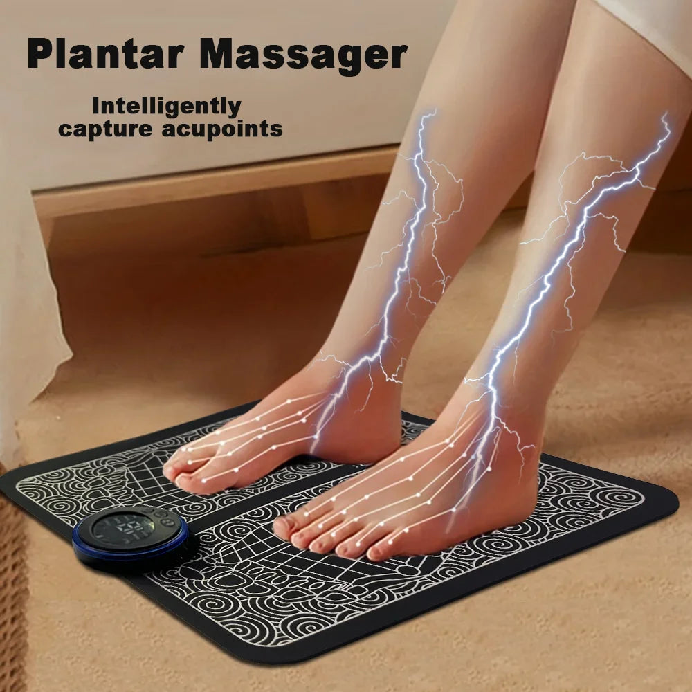 Electric USB Foot Massage Mat – Acupressure Massager with 8 Modes & 19 Intensity Levels