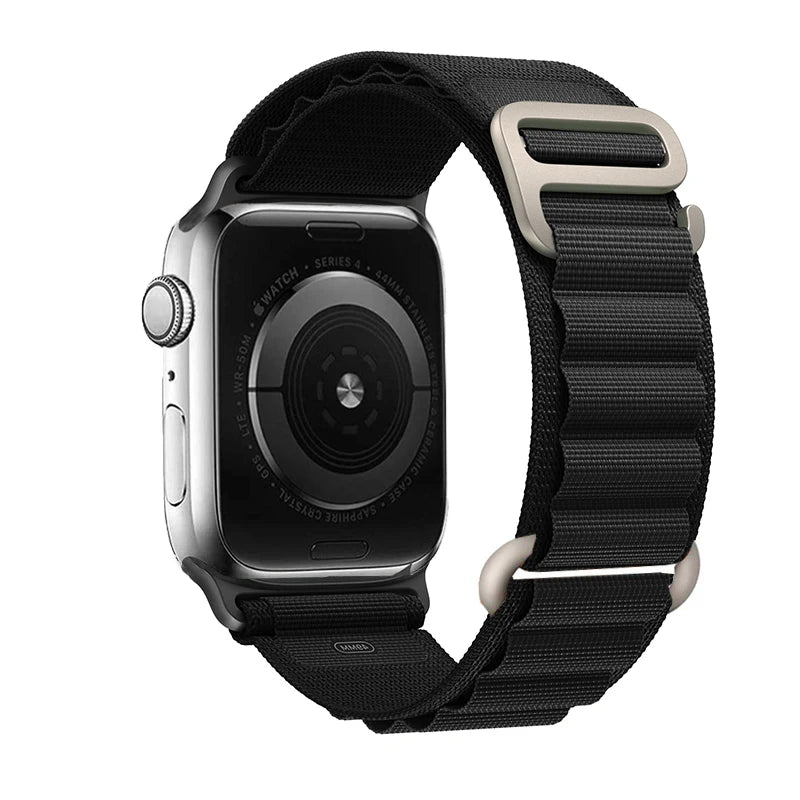 Nylon Alpine Strap for Apple Watch – Adjustable Sport Band (40–49mm, Ultra & Series Compatible)
