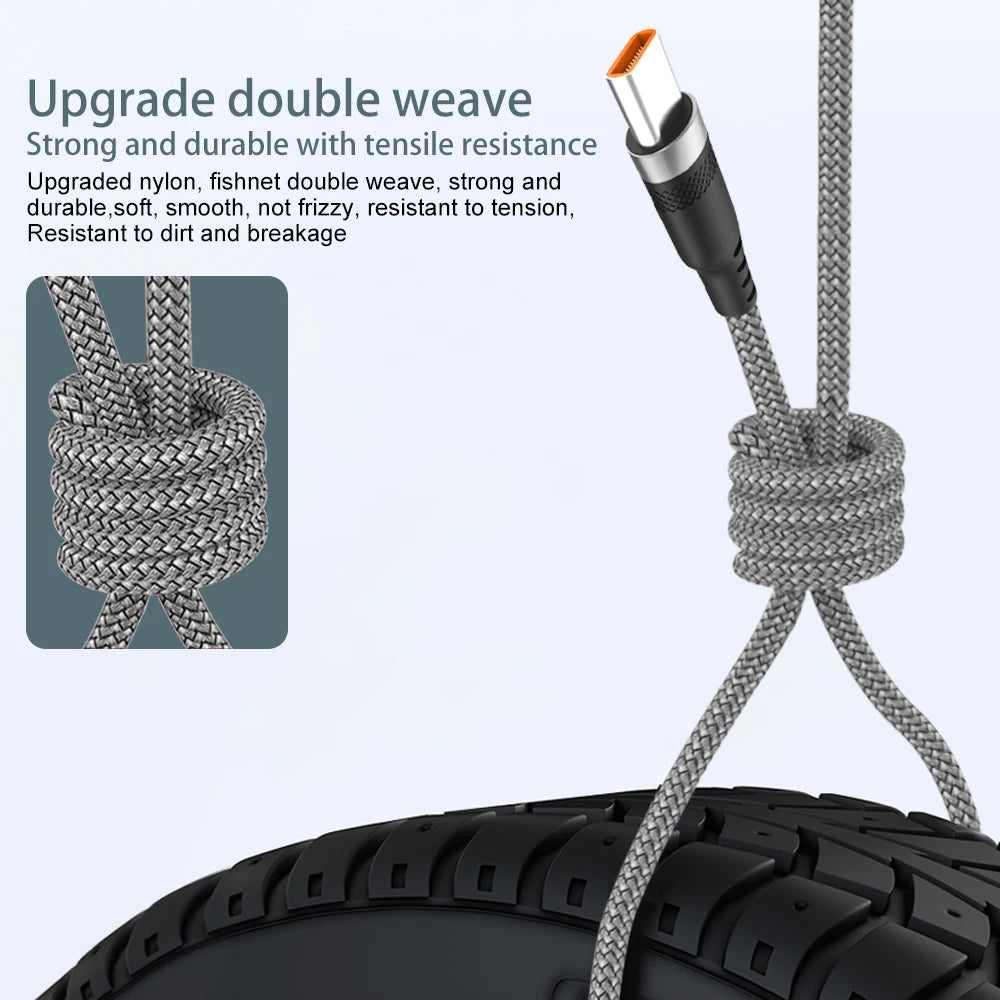 USB-C Fast Charging Cable 5A – Super Fast Charge for iPhone 15/16/17, Samsung, Huawei & More