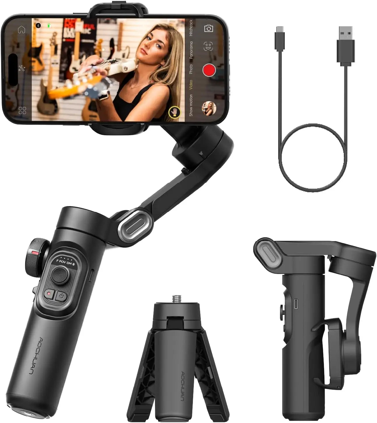 3-Axis Smartphone Gimbal Stabilizer (AI Tracking)