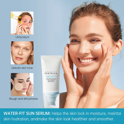 Centella SPF50+ Sunscreen Cream – Water-Based Moisturizing UV Protection (1/2 pcs)