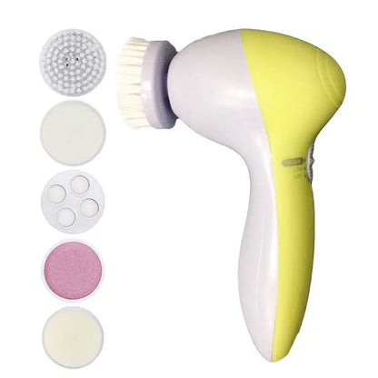 5-in-1 Electric Facial Cleansing Brush – Deep Clean & Skin Care Massager