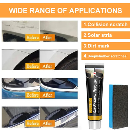 Car Scratch Remover Kit – Auto Paint Repair Polish & Anti-Scratch Wax Compound