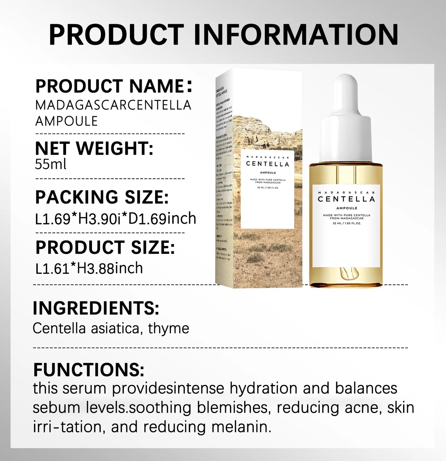 Centella Asiatica Brightening Serum – Calming, Acne Care & Dark Spot Repair