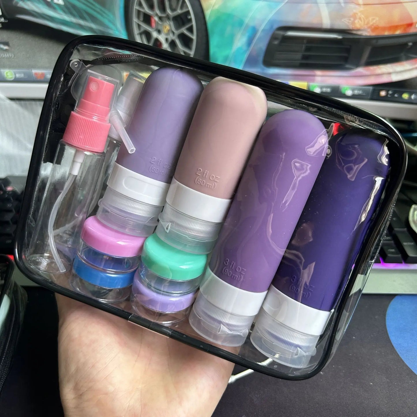 16PCS Leak-Proof Travel Bottle Set – TSA Approved Silicone Toiletry Containers