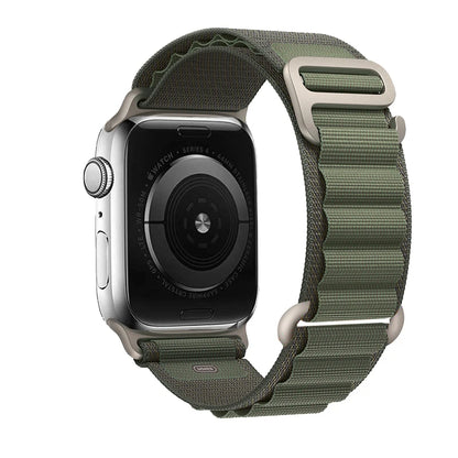 Nylon Alpine Strap for Apple Watch – Adjustable Sport Band (40–49mm, Ultra & Series Compatible)