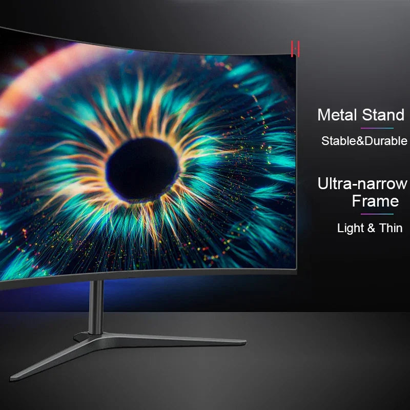 24” Curved Gaming Monitor – FHD 1080P 75Hz VA Display (3000R, 2ms, HDMI/VGA, VESA)