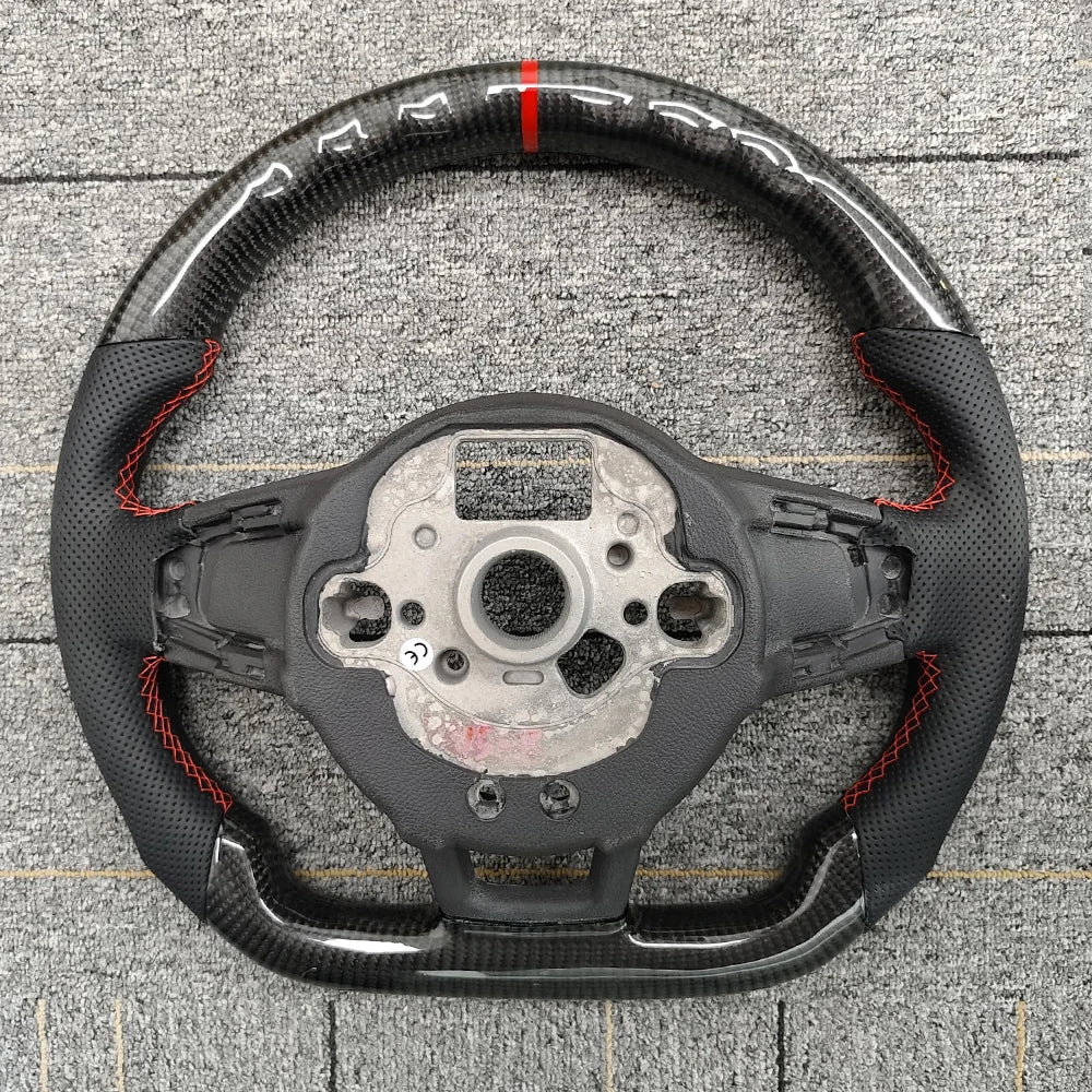 Customized Steering Wheel Genuine Carbon Fiber Modification For Volkswagen Tiguan Golf 7 7.5 GTI GTE 2013-2019 Car Accessories