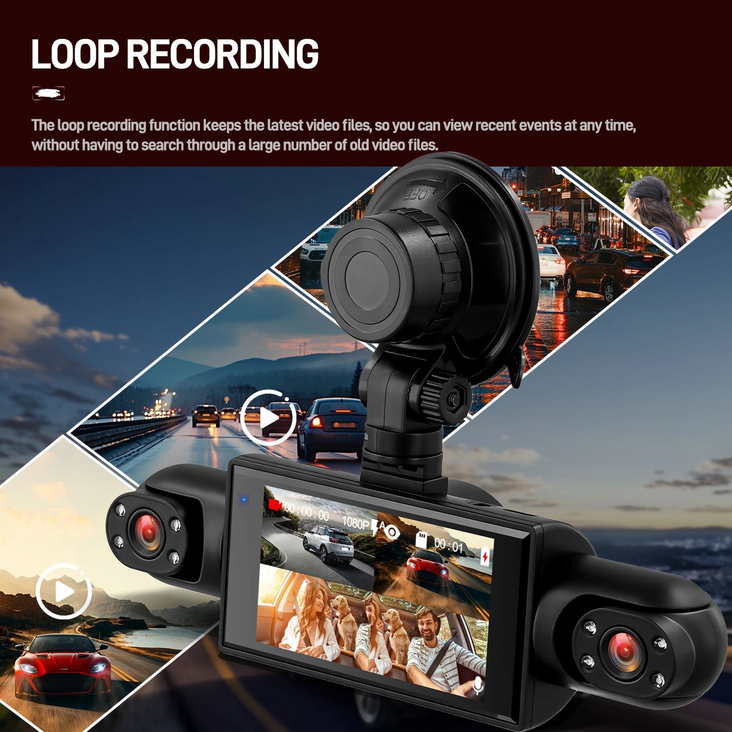 1080P 4-Camera Dash Cam – Full Protection Recording System