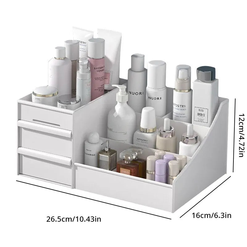 White Drawer Makeup Storage Box – Desktop Cosmetics Organizer
