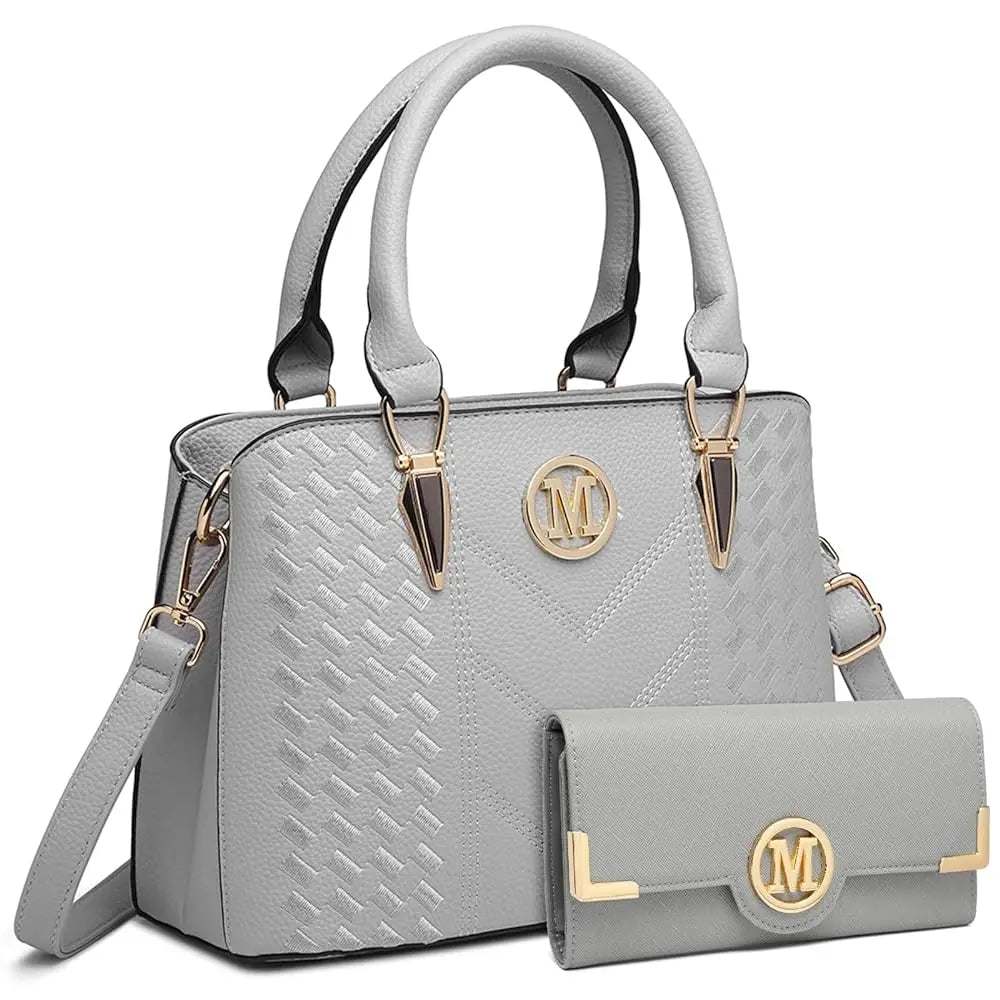Miss Lulu WOMEN'S handbag Medium WOMEN'S Shopper Set Elegant PU leather handbag Ideal for Everyday Work