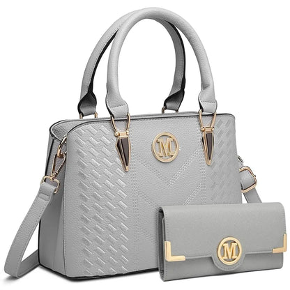 Miss Lulu WOMEN'S handbag Medium WOMEN'S Shopper Set Elegant PU leather handbag Ideal for Everyday Work