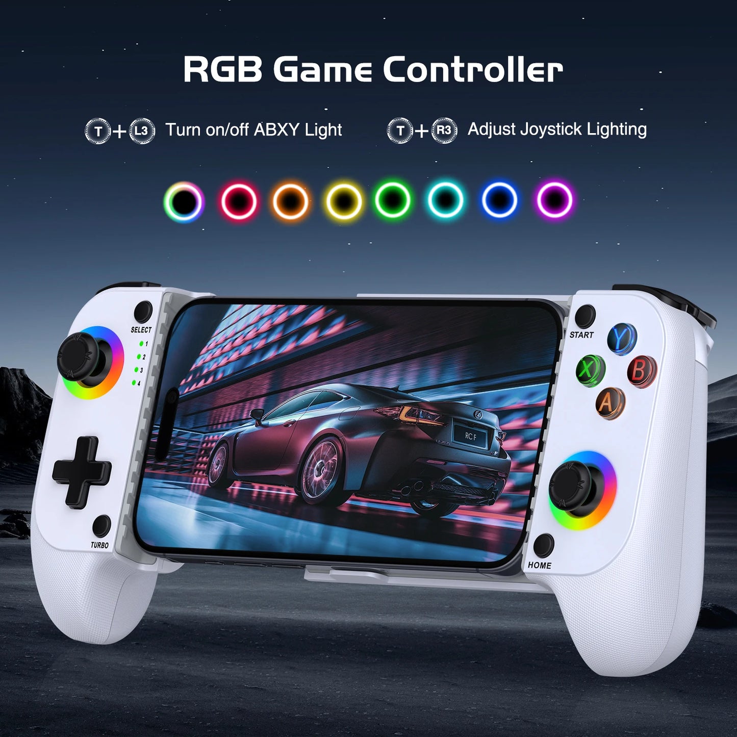 DinoFire MC101 Wireless Game Controller – Hall Joystick, 6-Axis, Mobile Gamepad