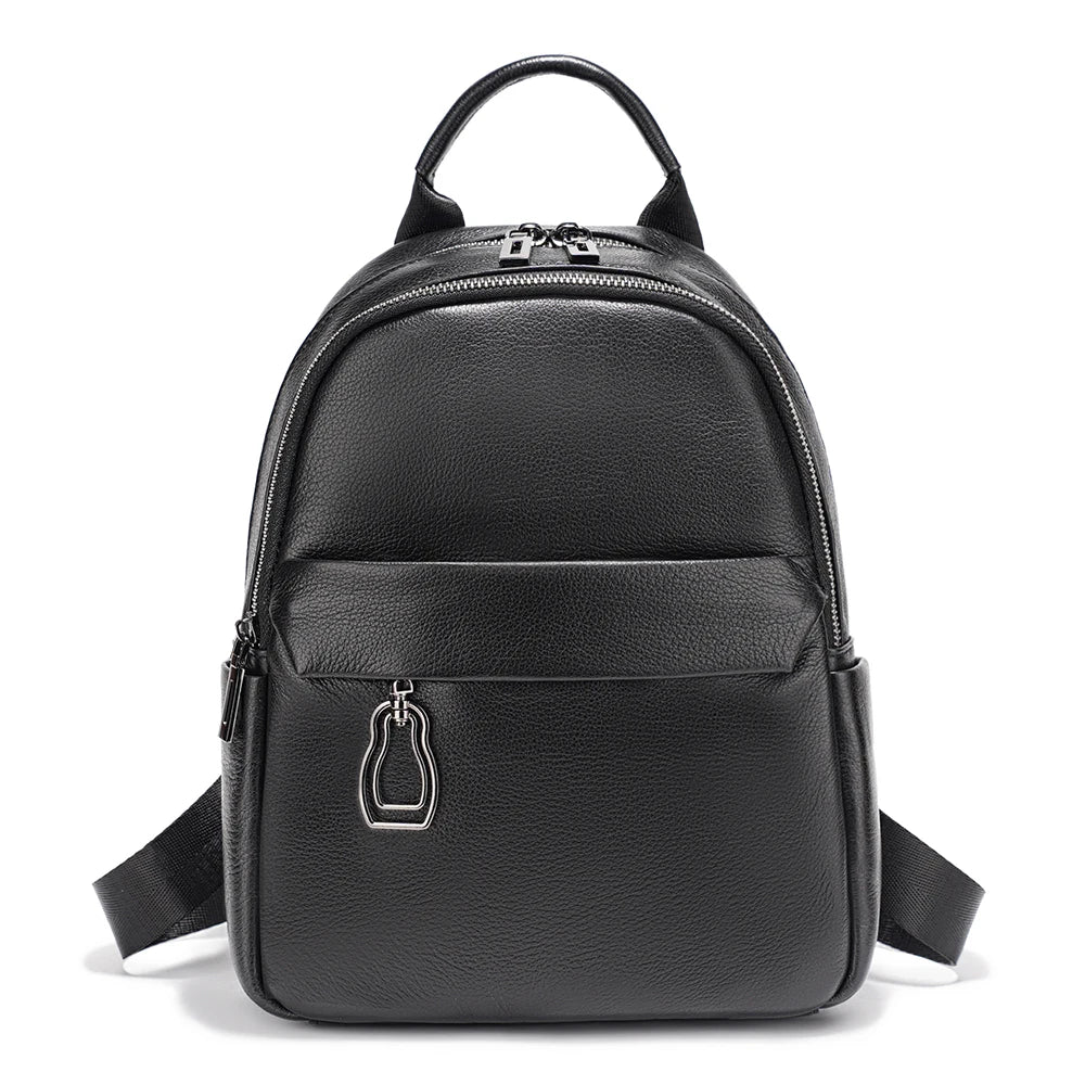 Zency 100% Genuine Leather Women’s Backpack – High Quality Travel, School & Commuter Bag