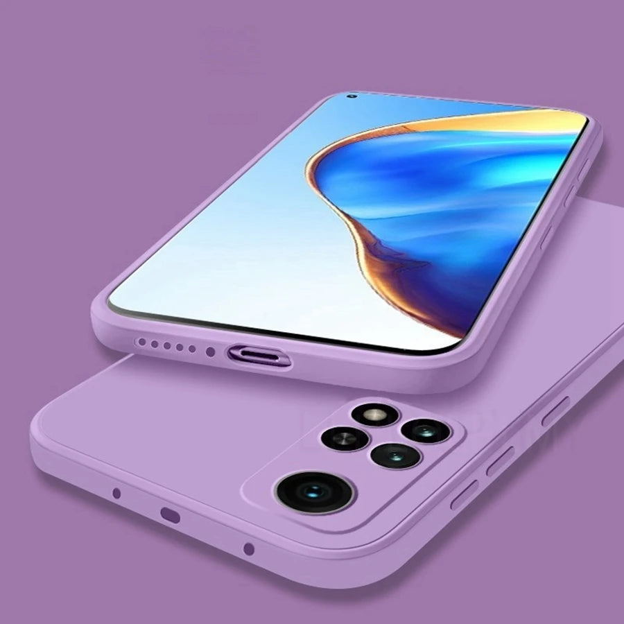 Square Liquid Silicone Soft Case For Xiaomi Redmi Note 10 5G 9 8 7 Pro 8T 9T 9S 10S 6 6A 8A 9A 9C Nfc Full Protection Cover