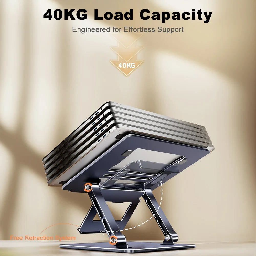 Multi-purpose Foldable Laptop Stand Desktop Tablet Holder 360°Rotating Hight Adjustable Bracket For Cell Phone Projecor Notebook