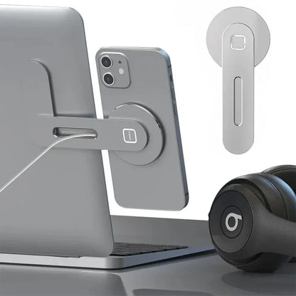 Magnetic Foldable Laptop & Phone Holder for Monitor Side Mount