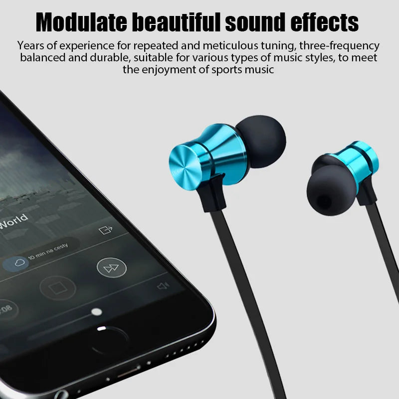 XT11 Bluetooth Wireless Earphones – Sports Neckband Waterproof Magnetic Headset with Mic