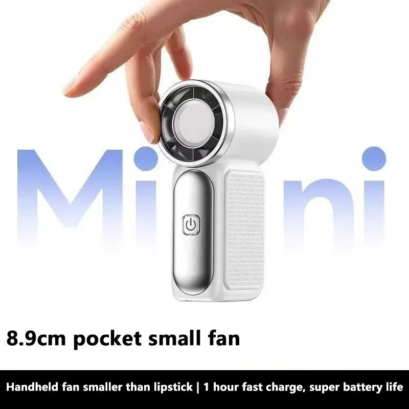 Xiaomi Portable Handheld Mini Fan 5 Speed Adjust Type c Rechargeable Fan Digital Display Desktop Fan Outdoor