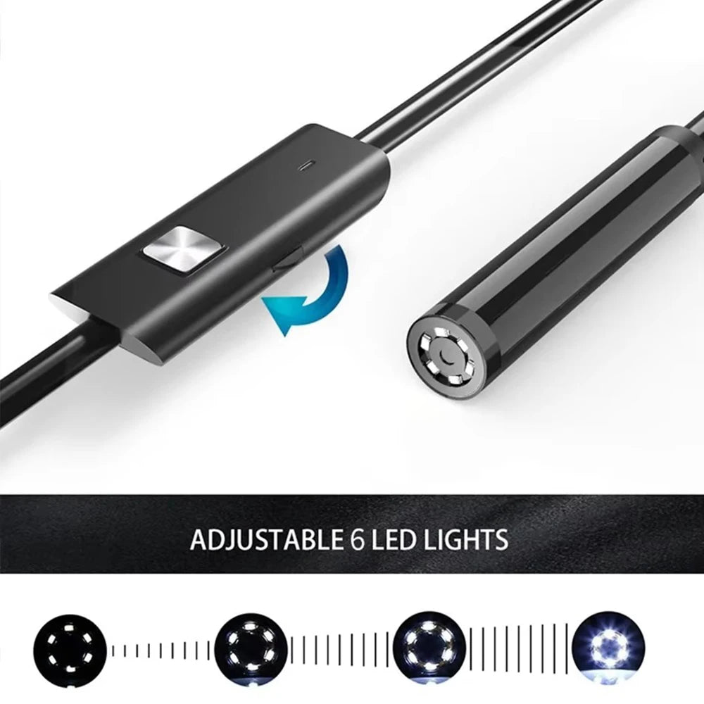 Type-C Endoscope Camera 5.5/7.0mm – Waterproof Inspection Borescope with LED for Android & PC