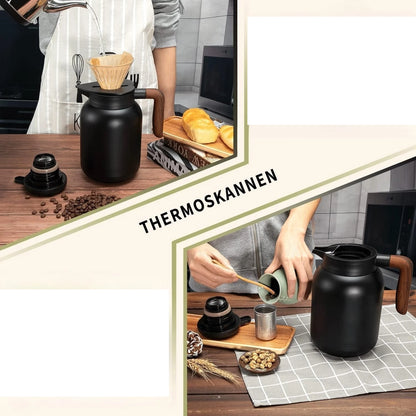 1pc 1500ml Thermos Pot with Intelligent Temperature Display Can Be Drunk on The Way To Work, in The Office or On The Road.