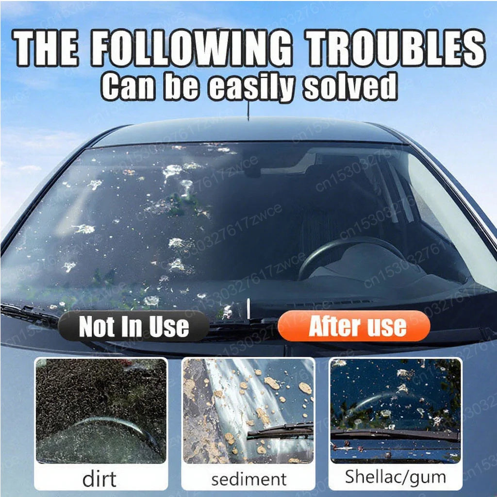 Car Glass Polish & Coating Kit – Windshield Oil Film Remover & Hydrophobic Rain Repellent