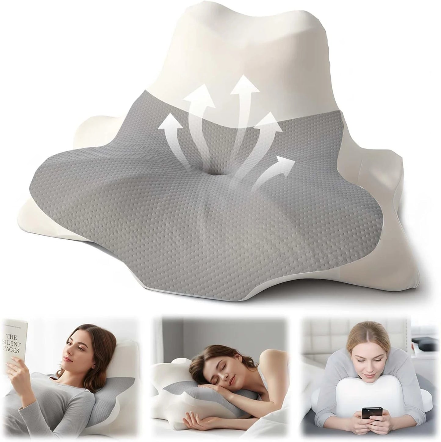 Cooling Memory Foam Cervical Pillow – Ergonomic Neck & Shoulder Support