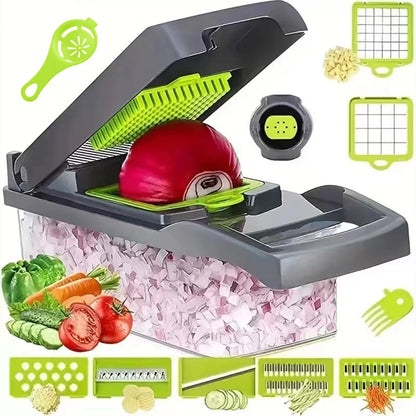 16-in-1 Vegetable Chopper & Slicer – Multifunction Food Cutter with Grater & Egg Separator
