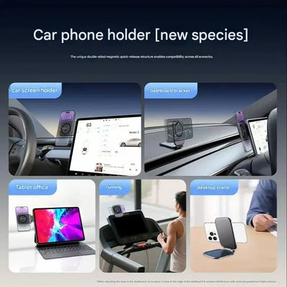 2026 Car Phone Holder – Suction Cup & Magnetic Mount for Dashboard & Desktop