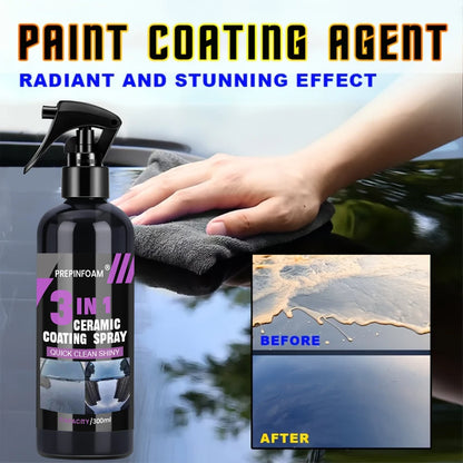 3-in-1 Ceramic Nano Coating Spray for Car Paint Protection