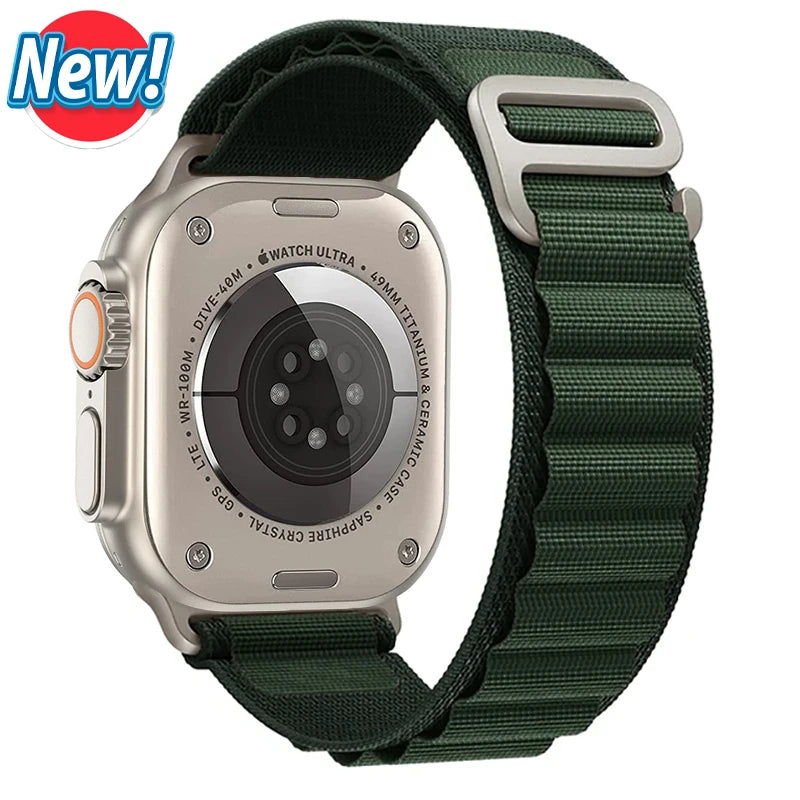 Alpine Loop Strap for Apple Watch – Rugged Adjustable Band (40–49mm, Ultra/Series Compatible)