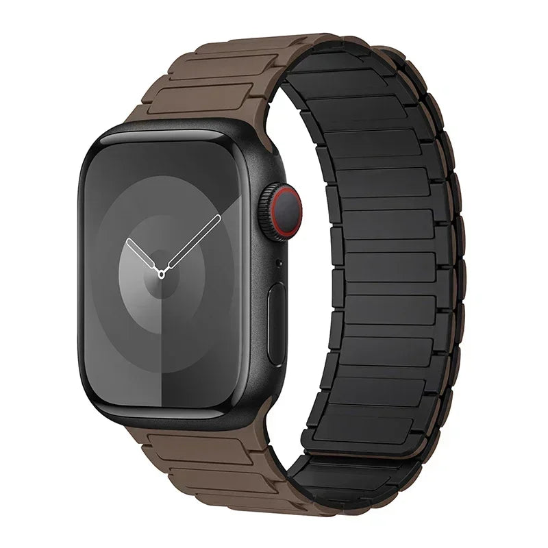 Magnetic Silicone Loop Band for Apple Watch – Adjustable Strap for Series 9/8/7/6/5/4/3/SE/Ultra