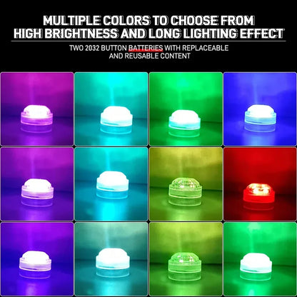 Wireless LED Car Interior Light – Adhesive Ambient Roof Lamp with Remote Control
