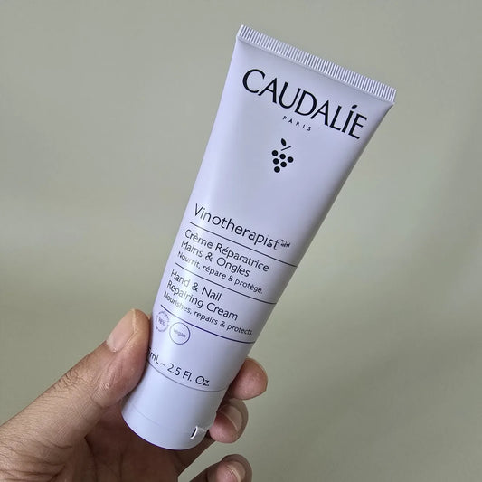 Caudalie Repairing Hand Cream With Shea Butter And Grapeseed Oil Soothing And Moisturizing Non-Greasy Hand Care Cream