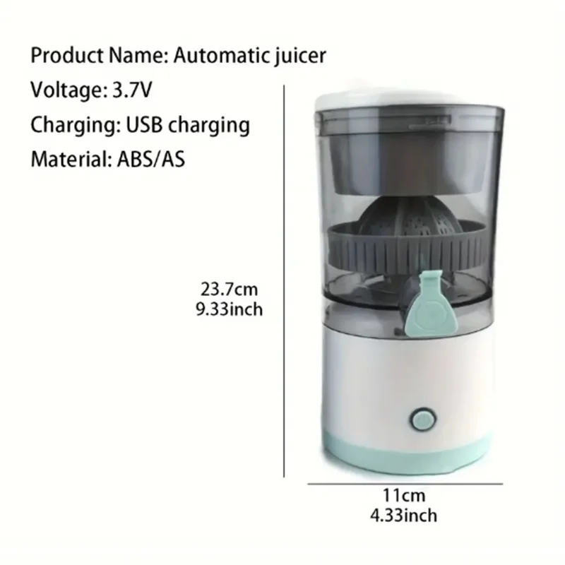 Electric Citrus Juicer – USB Rechargeable Portable Orange & Lemon Squeeze