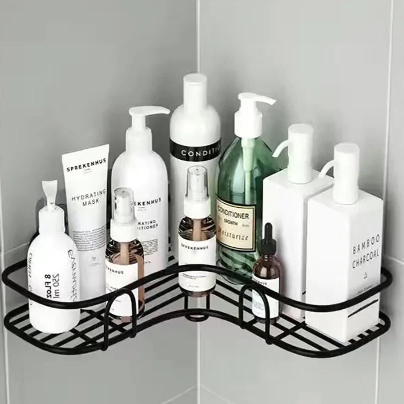 Bathroom Floating Wall Shelf – Metal Storage Organizer for Bathroom, Kitchen & Shower