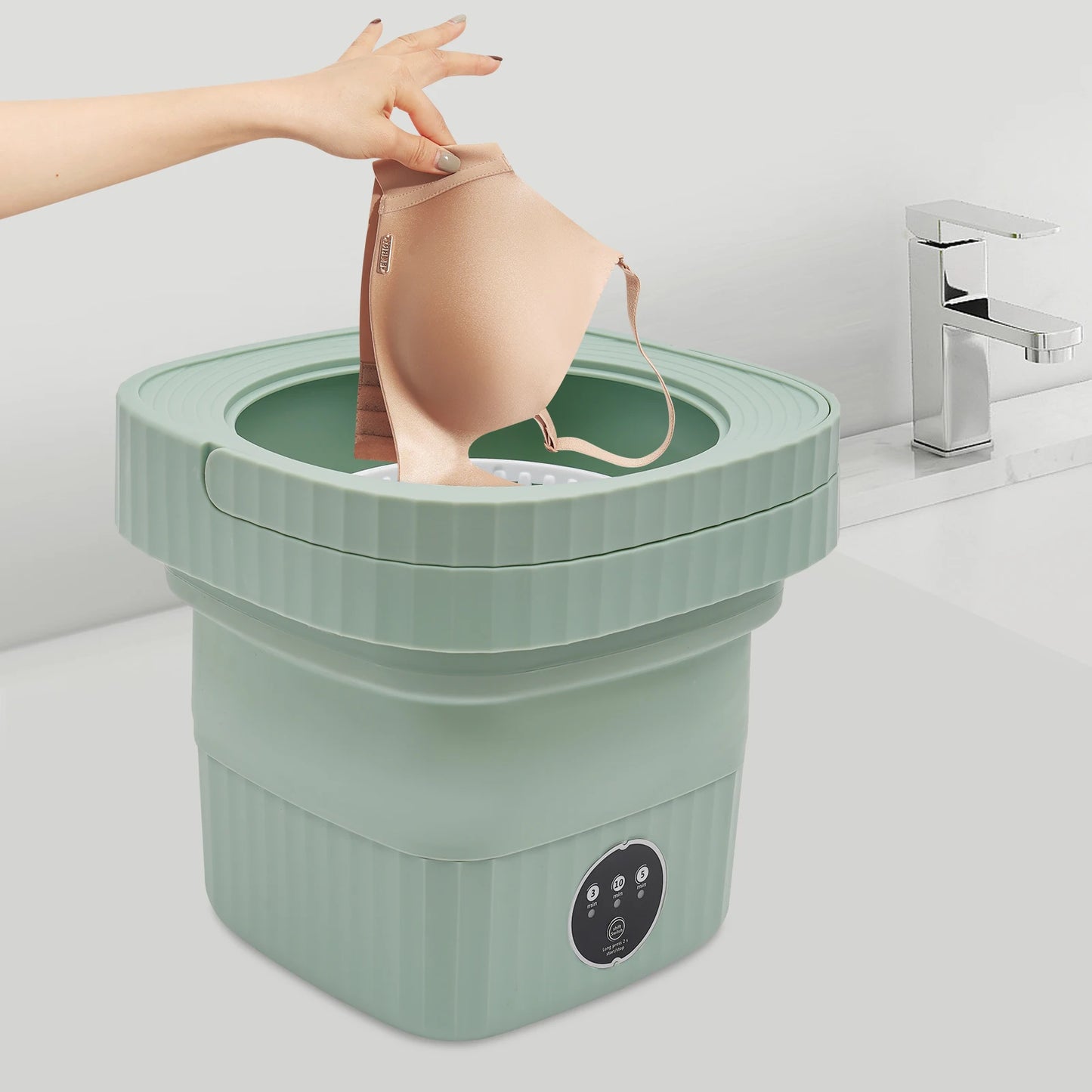 6L Portable Washing Machine Foldable Household Washing Automatic Soap Dispenser, Rechargeable Electric Soap Dispenser W/ Infrared Sensor, Contactless Automatic Soap Dispenserachine Multifunctional Washing Machine for Home Bus