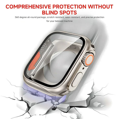 Change To Ultra Case for Apple Watch 46mm 45 44 40 41 42mm Hard PC Front Rear Bumper iwatch 10 987 SE 654 Screen Protector Cover