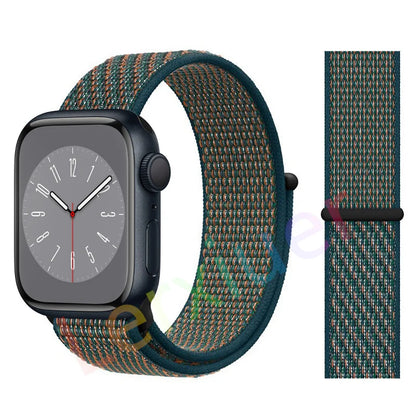 Nylon Loop Strap for Apple Watch Band 46mm 44mm 40mm 42mm 45mm 41mm 49mm 44 mm Bracelet iWatch Series Ultra 2 11 10 9 SE 7 6 5 4