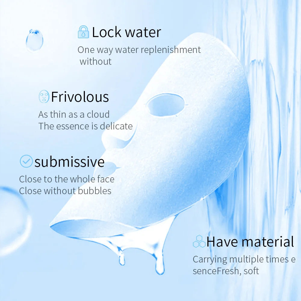 BIOAQUA Centella Collagen Face Mask (20pcs) – Hydrating & Refreshing Sheet Masks with Hyaluronic Acid