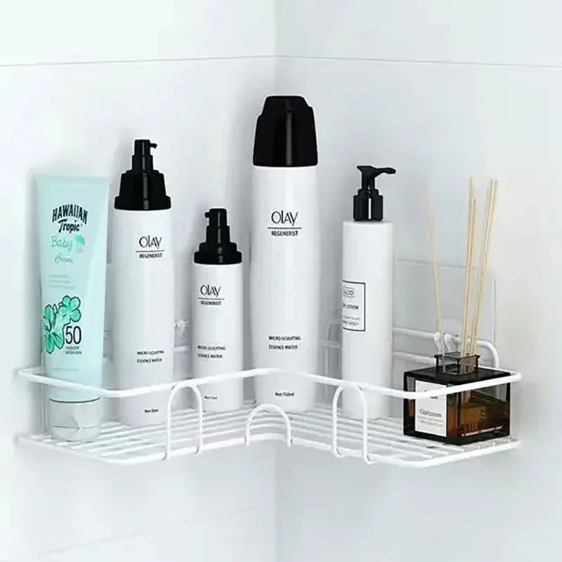 Bathroom Floating Wall Shelf – Metal Storage Organizer for Bathroom, Kitchen & Shower